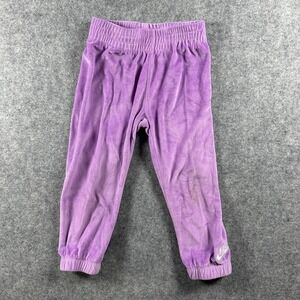 Nike Velour Jogger Pants 3T Purple Soft Fleece Lined Sweatpants